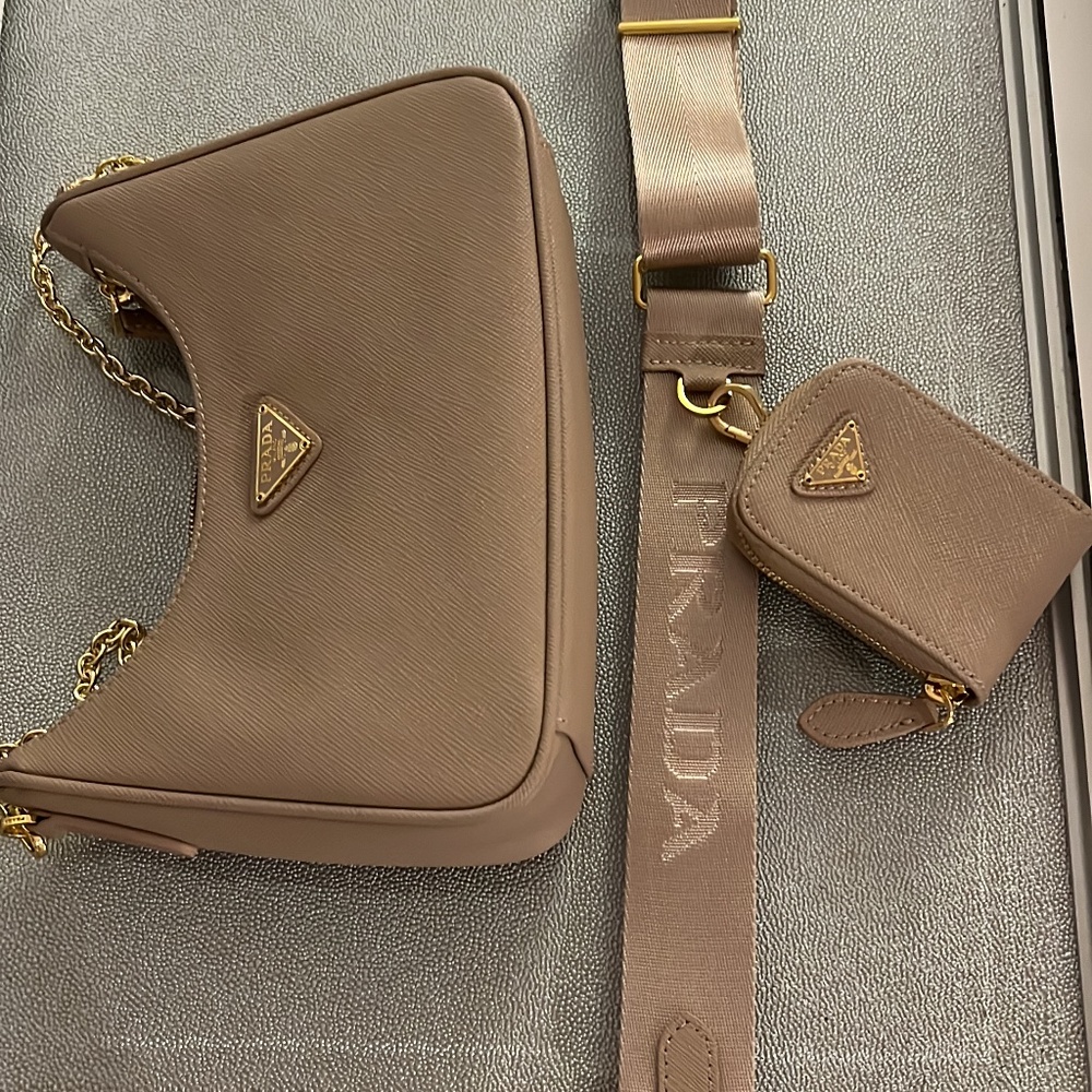 - Prada re-edition leather